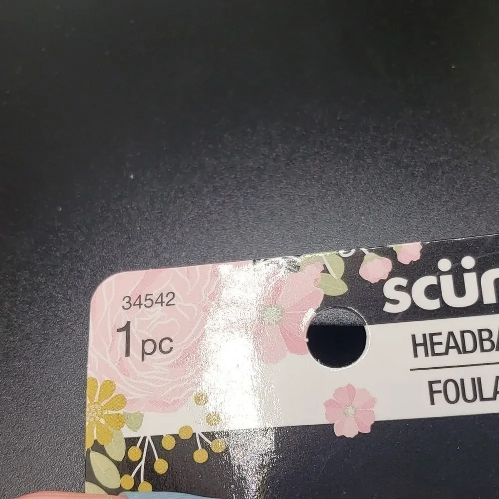 SCUNCI pink headband with rainbow bow with hair clip bow NWT